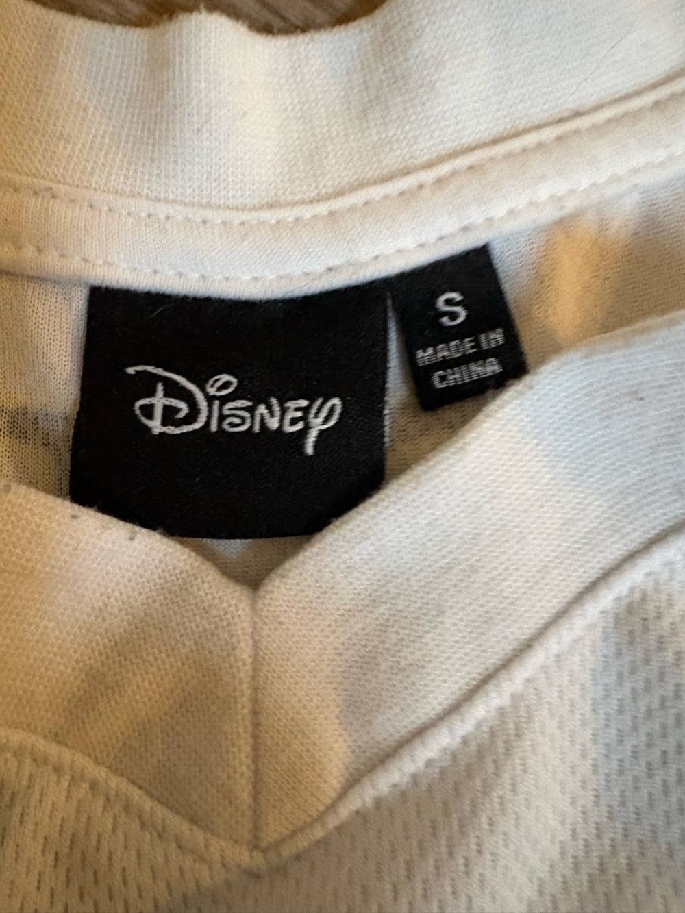 Disney Mickey Mouse Mesh Football Jersey Women’s White Crop Top Size S EUC - Picture 6 of 9